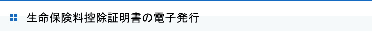 生命保険料控除証明書の電子発行