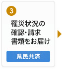 3 罹災状況の確認・請求書類をお届け 県民共済