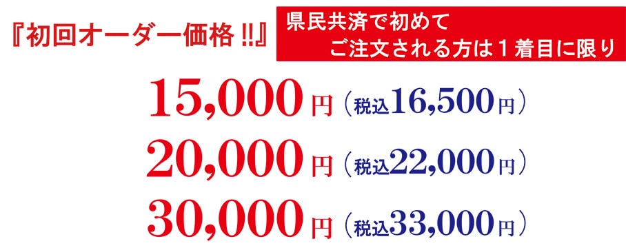 初回オーダー価格